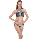 Mountain Wolf Tree Nature Moon Cross Front Halter Bikini Set