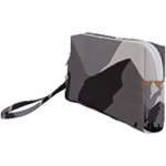 Mountain Wolf Tree Nature Moon Wristlet Pouch Bag (Small)