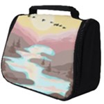 Mountain Birds River Sunset Nature Full Print Travel Pouch (Big)