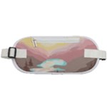 Mountain Birds River Sunset Nature Rounded Waist Pouch