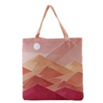Mountains Sunset Landscape Nature Grocery Tote Bag