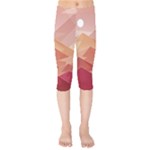 Mountains Sunset Landscape Nature Kids  Capri Leggings 