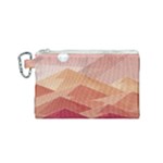 Mountains Sunset Landscape Nature Canvas Cosmetic Bag (Small)