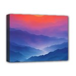 Valley Night Mountains Deluxe Canvas 16  x 12  (Stretched) 