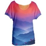 Valley Night Mountains Women s Oversized T-Shirt
