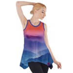 Valley Night Mountains Side Drop Tank Tunic