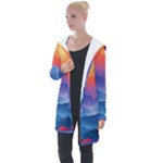 Valley Night Mountains Longline Hooded Cardigan