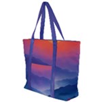Valley Night Mountains Zip Up Canvas Bag