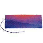 Valley Night Mountains Roll Up Canvas Pencil Holder (S)
