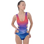 Valley Night Mountains Side Cut Out Swimsuit
