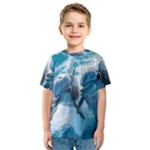 Dolphin Swimming Sea Ocean Kids  Sport Mesh T-Shirt