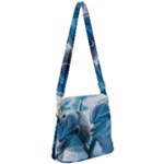 Dolphin Swimming Sea Ocean Zipper Messenger Bag