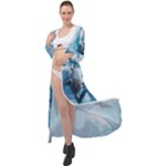 Dolphin Swimming Sea Ocean Maxi Chiffon Beach Wrap