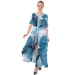 Dolphin Swimming Sea Ocean Waist Tie Boho Maxi Dress