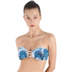 Dolphin Swimming Sea Ocean Twist Bandeau Bikini Top