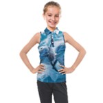 Dolphin Swimming Sea Ocean Kids  Sleeveless Polo T-Shirt
