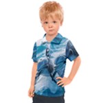 Dolphin Swimming Sea Ocean Kids  Polo T-Shirt