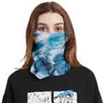 Dolphin Swimming Sea Ocean Face Covering Bandana (Two Sides)