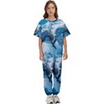 Dolphin Swimming Sea Ocean Kids  T-Shirt and Pants Sports Set