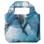 Dolphin Swimming Sea Ocean Premium Foldable Grocery Recycle Bag