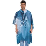 Dolphin Swimming Sea Ocean Men s Hooded Rain Ponchos