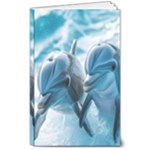 Dolphin Swimming Sea Ocean 8  x 10  Softcover Notebook