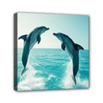 Dolphin Sea Ocean Mini Canvas 6  x 6  (Stretched)