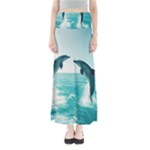 Dolphin Sea Ocean Full Length Maxi Skirt