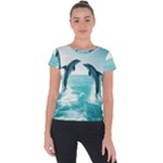 Dolphin Sea Ocean Short Sleeve Sports Top 