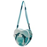 Dolphin Sea Ocean Heart Shoulder Bag