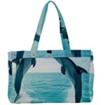 Dolphin Sea Ocean Canvas Work Bag