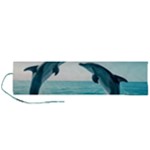 Dolphin Sea Ocean Roll Up Canvas Pencil Holder (L)