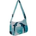 Dolphin Sea Ocean Zip Up Shoulder Bag