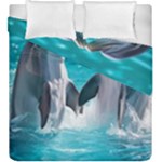 Dolphins Sea Ocean Duvet Cover Double Side (King Size)