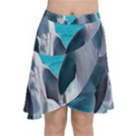 Dolphins Sea Ocean Chiffon Wrap Front Skirt