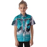 Dolphins Sea Ocean Kids  Short Sleeve Shirt