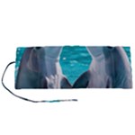 Dolphins Sea Ocean Roll Up Canvas Pencil Holder (S)