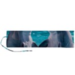 Dolphins Sea Ocean Roll Up Canvas Pencil Holder (L)
