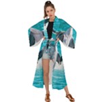 Dolphins Sea Ocean Maxi Kimono
