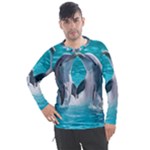 Dolphins Sea Ocean Men s Pique Long Sleeve T-Shirt