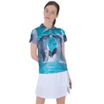 Dolphins Sea Ocean Women s Polo T-Shirt