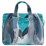 Dolphins Sea Ocean MacBook Pro 16  Double Pocket Laptop Bag 
