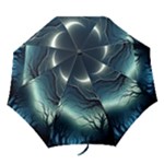 Moon Moonlit Forest Fantasy Midnight Folding Umbrellas