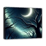 Moon Moonlit Forest Fantasy Midnight Deluxe Canvas 20  x 16  (Stretched)