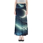 Moon Moonlit Forest Fantasy Midnight Full Length Maxi Skirt