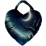 Moon Moonlit Forest Fantasy Midnight Giant Heart Shaped Tote