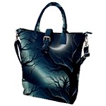 Moon Moonlit Forest Fantasy Midnight Buckle Top Tote Bag