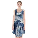 Dolphins Sea Ocean Water Racerback Midi Dress