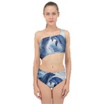 Dolphins Sea Ocean Water Spliced Up Two Piece Swimsuit