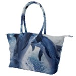Dolphins Sea Ocean Water Canvas Shoulder Bag